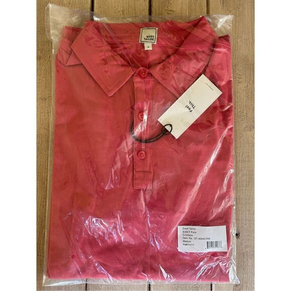 NWT Swet Tailor All-In Polo In Crimson Size Medium - Picture 3 of 4